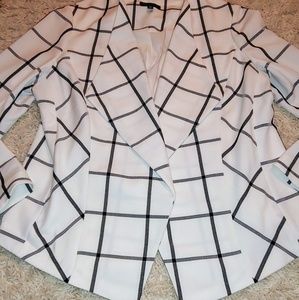 Lane Bryant Black Plaid Jacket 16